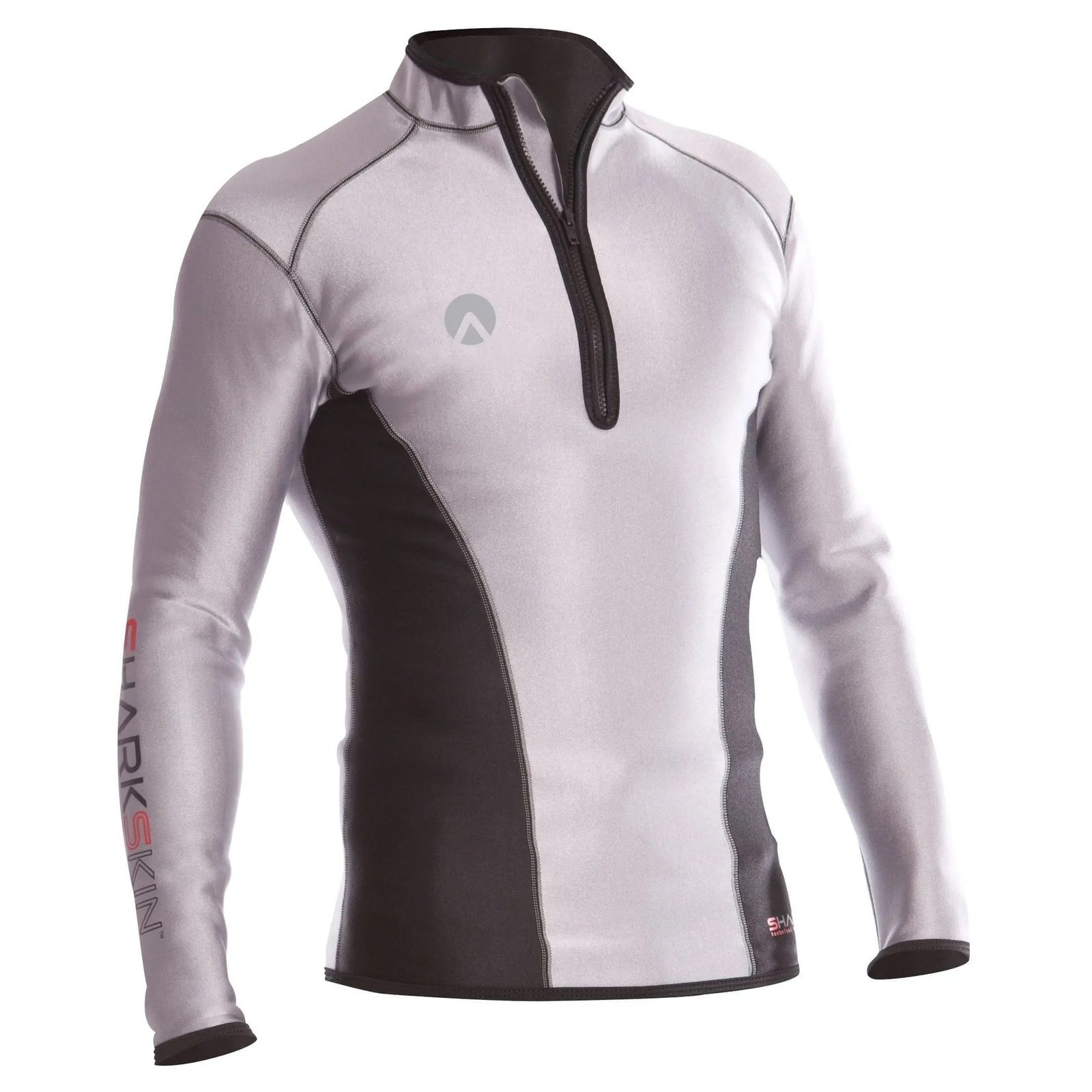 CHILLPROOF L/S CHEST ZIP MENS SILVER - Image 2