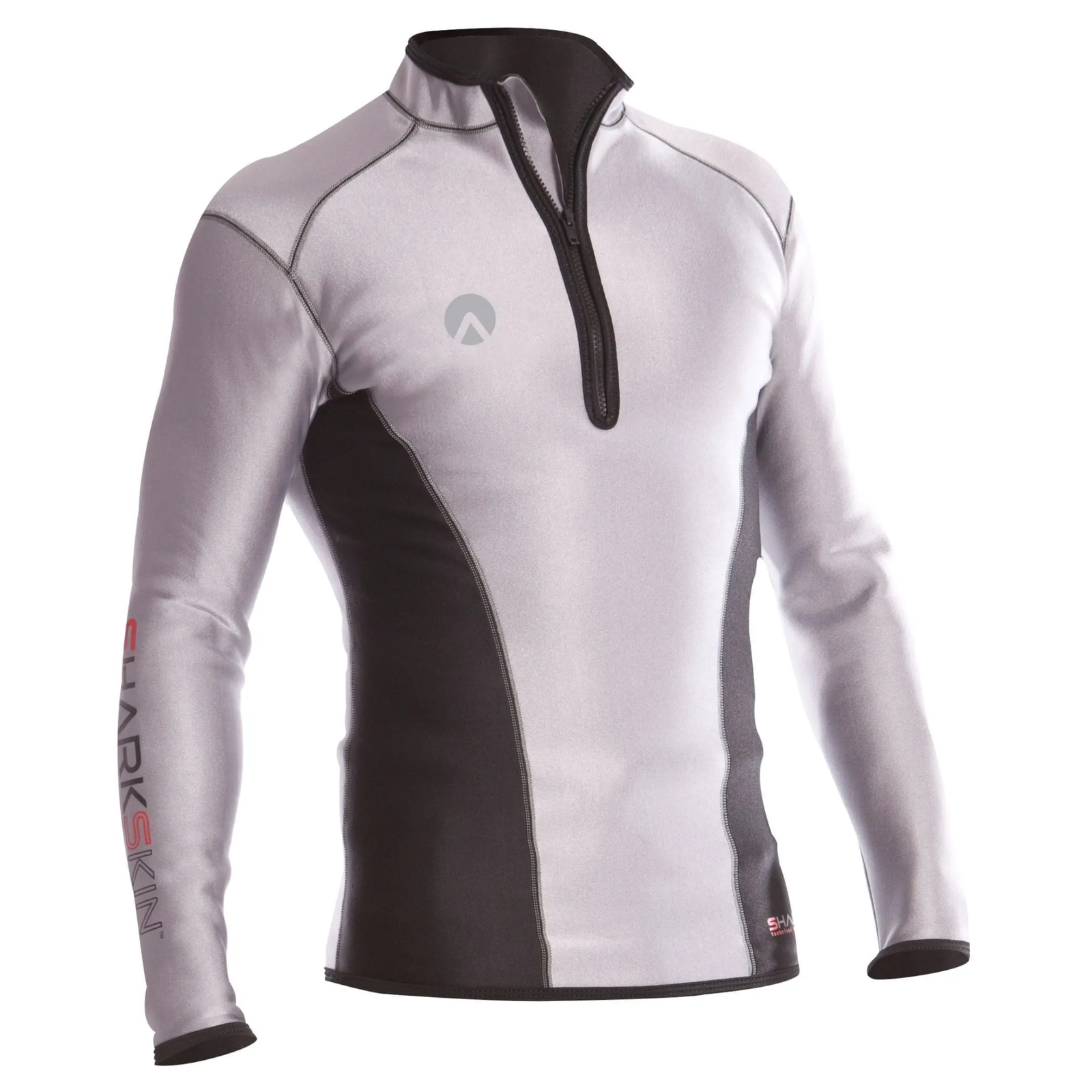 CHILLPROOF L/S CHEST ZIP MENS SILVER